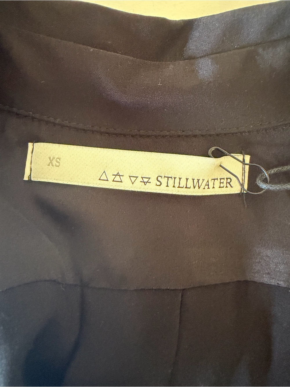 Stillwater Black Shirt Dress | Tie Waist | Long Sleeve | Size XS | NWT - Picture 5 of 6